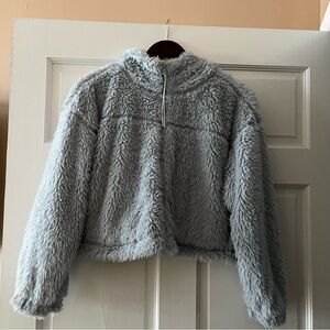 BDG Urban Outfitters Light Blue Fuzzy Jacket Size Medium